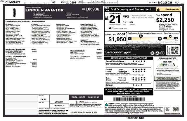 Used 2021 Lincoln Aviator Reserve For Sale in Olive Branch, MS
