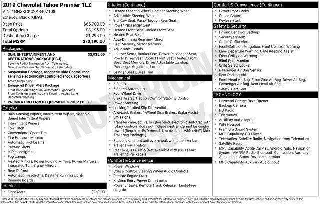 2019 Chevrolet Tahoe Premier for sale near Dayton, OH