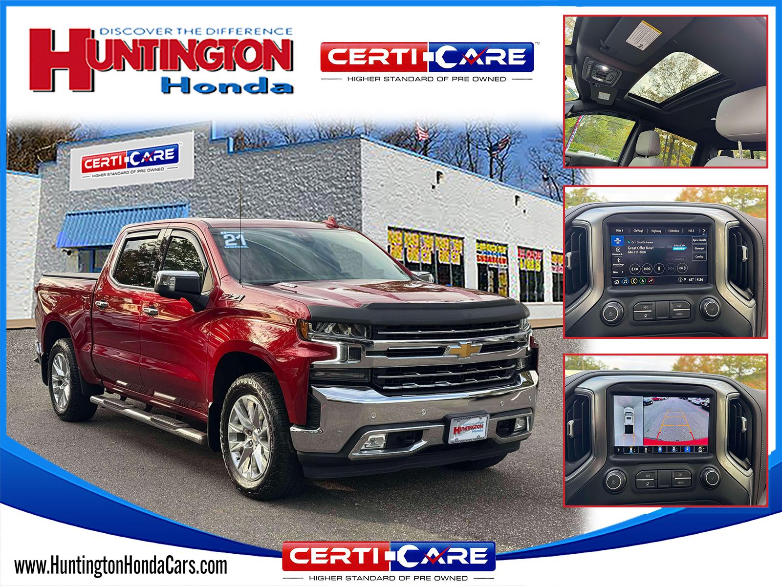 Cherry Red Tintcoat 2021 Chevrolet Silverado 1500 Pickup Truck Four-Wheel Drive Automatic