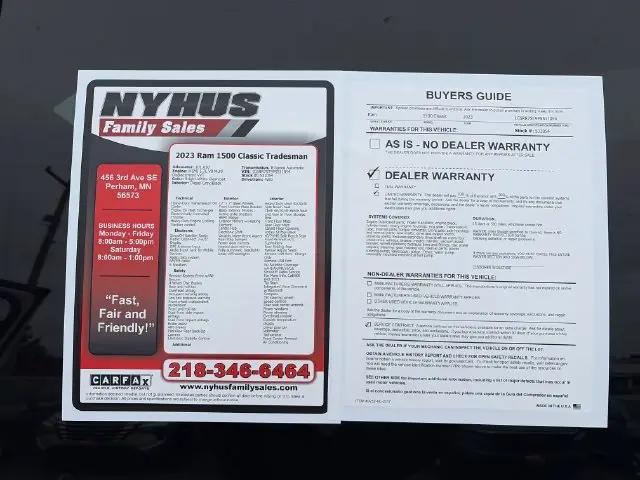 2023 Ram 1500 Classic Tradesman Crew Cab 4x4 64 Box