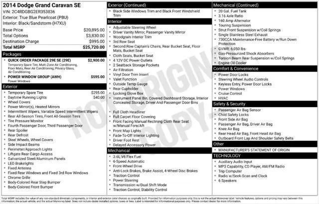 2014 Dodge Grand Caravan SE