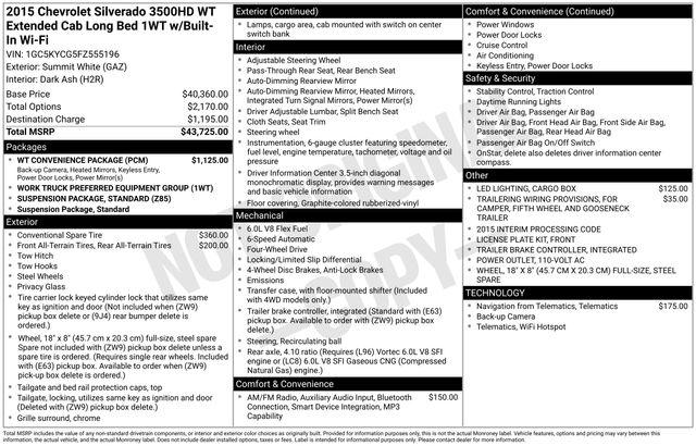 2015 Chevrolet Silverado 3500HD WT