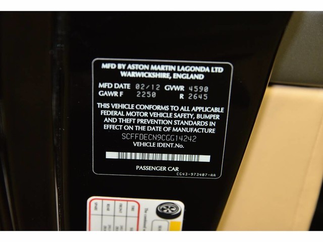 2012 Aston Martin Virage 2dr Cpe