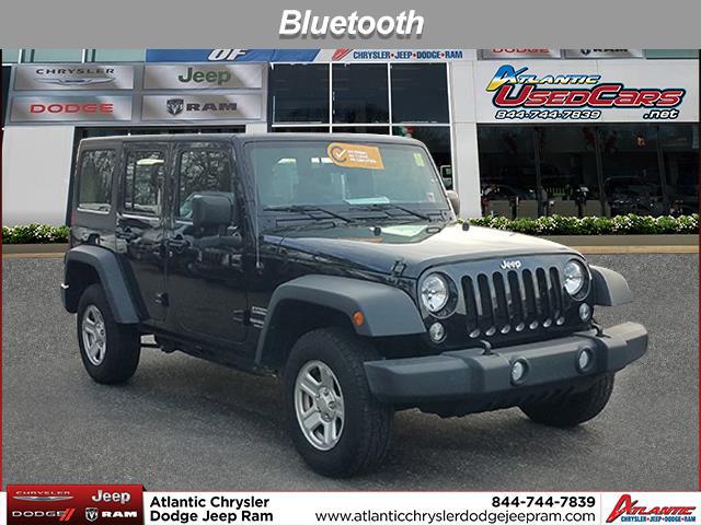 Black 2016 Jeep Wrangler Unlimited SPORT SUV Huntington NY